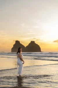 Ensaio fotográfico no por do sol em Fernando de Noronha
