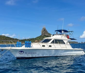 Passeio privativo de lancha embarcação Maresia em Noronha