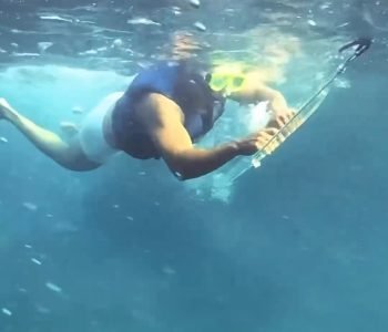 Plana Sub durante Passeio privativo de lancha embarcação Maresia em Fernando de Noronha